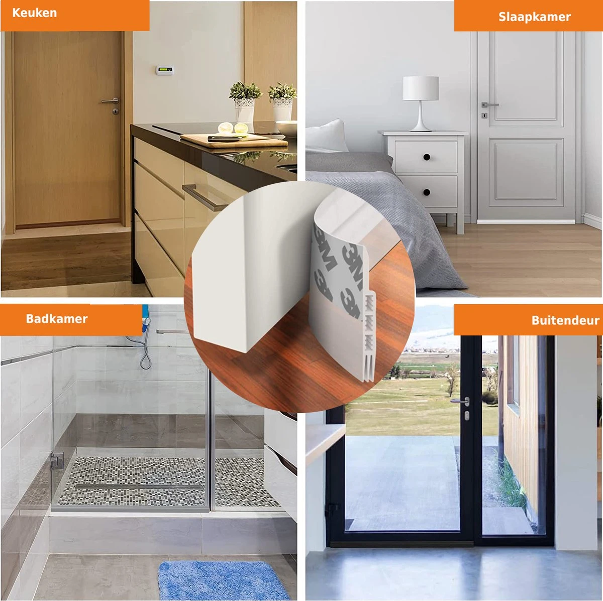 Simple Fix Tochtstrip - 100cm X 5cm - Tochtstrips Voor Deuren - Tochtstopper - Tochtrol - Tochtband - Tochthond - Zelfklevend En Isolerend - Transparant 2 Simple Fix Tochtstrip - 100cm X 5cm - Tochtstrips Voor Deuren - Tochtstopper - Tochtrol - Tochtband - Tochthond - Zelfklevend En Isolerend - Transparant - Afbeelding 2