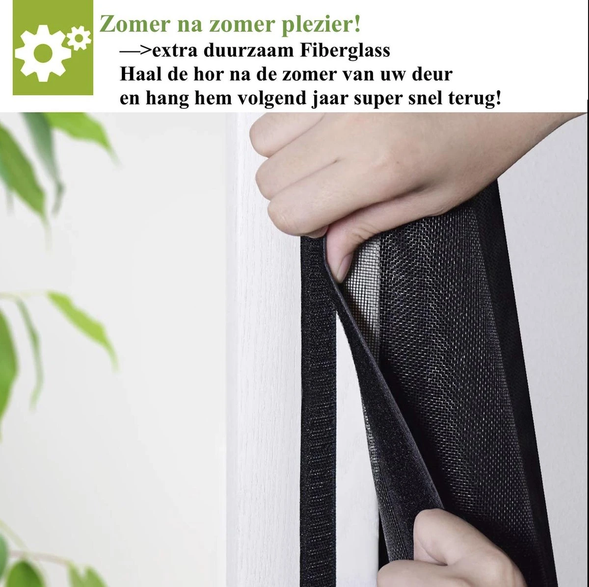 J-Pro Magnetisch Vliegengordijn - High Quality Glasvezel Deurhor- Deurgordijn - 210x101 Cm – Grijs 4 J-Pro Magnetisch Vliegengordijn - High Quality Glasvezel Deurhor- Deurgordijn - 210x101 Cm – Grijs - Afbeelding 4