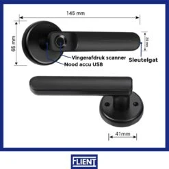 Flient Slimme Deurslot - Smartlock Met Vingerafdruk - Deurklink - Zwart - Slim Deurslot - Deurkruk - Smarthome -Makita || Merkloos || Stanley Verkoopwinkel 1200x1198 105