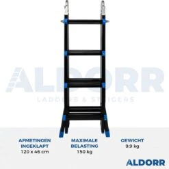 ALDORR Professional - Multiladder Uitschuifbare Vouwladder 4x4 - 4,00 Meter -Makita || Merkloos || Stanley Verkoopwinkel 1200x1198 35