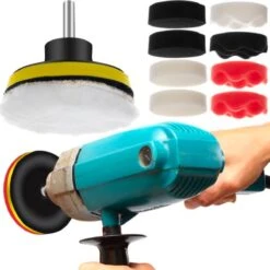 YUNICS Polijst Set - Polijsten Boormachine - Polijstschijven, Polishing & Auto Wassen - Auto Krassen Verwijderen - 12 Delig