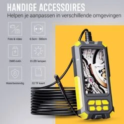 Endoscoop Camera Dual Lens Inspectiecamera 5M - 4.5” Scherm – Endoscoop Inspectie Camera - Full HD – Luxe Opbergtas - IP68 Waterdicht – Incl. Micro SD Kaart 32GB -Makita || Merkloos || Stanley Verkoopwinkel 1200x1199 12