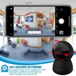 Looki Beveiligingscamera - Gratis 32GB SD Kaart - Geluidsdetectie - FHD PTZ Wi-Fi - IP Camera - Cloud - Huisdiercamera - Babyfoon Met Camera - Zwart -Makita || Merkloos || Stanley Verkoopwinkel 1200x1199 26