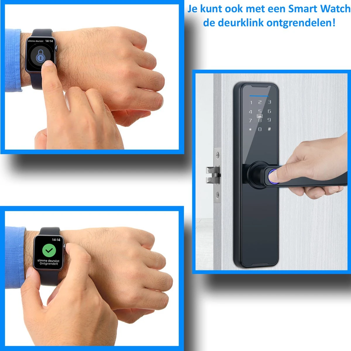 Merkloos Flient Smart Doorlock - Slimme Deurslot - Deurklink Met Vingerafdruk - Met APP & WiFi - BlueTooth - Kantoor Slot - Zwart - Anti Inbraak - TT LockApp 9 Merkloos Flient Smart Doorlock - Slimme Deurslot - Deurklink Met Vingerafdruk - Met APP & WiFi - BlueTooth - Kantoor Slot - Zwart - Anti Inbraak - TT LockApp - Afbeelding 9