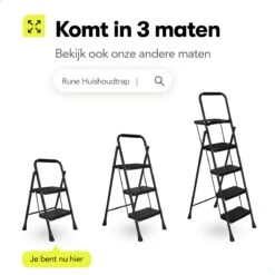 Rune Huishoudtrap 2 Treden - Inklapbare Anti-slip Keukentrap - Compact Design - 80 Cm Hoog - Zwart 15 Rune Huishoudtrap 2 Treden - Inklapbare Anti-slip Keukentrap - Compact Design - 80 Cm Hoog - Zwart -Makita || Merkloos || Stanley Verkoopwinkel 1200x1200 1057