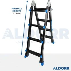 ALDORR Professional - Multiladder Uitschuifbare Vouwladder 4x4 - 4,00 Meter -Makita || Merkloos || Stanley Verkoopwinkel 1200x1200 1077