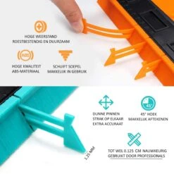 Optimus Professionele Aftekenhulp Met 2 Locks - 25cm X 8cm - Profielmeter - Profielaftaster - Meethulp - Profielmal - Profielkam - Laminaat Legset -Makita || Merkloos || Stanley Verkoopwinkel 1200x1200 1187