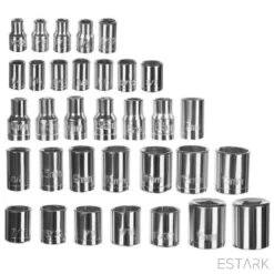 ESTARK® Professionele XL 40-Delige Dopsleutel Set - Met Momentsleutel Ratel & Verlengstuk - Doppenset Doppendoos Torx/Inbus/Hex/Kruiskop/Philips Bit Doppen Set - Ratelset - Met Snelwisselsysteem - 1/4" & 1/2" Inch Doppenset 27 ESTARK® Professionele XL 40-Delige Dopsleutel Set - Met Momentsleutel Ratel & Verlengstuk - Doppenset Doppendoos Torx/Inbus/Hex/Kruiskop/Philips Bit Doppen Set - Ratelset - Met Snelwisselsysteem - 1/4" & 1/2" Inch Doppenset -Makita || Merkloos || Stanley Verkoopwinkel 1200x1200 120
