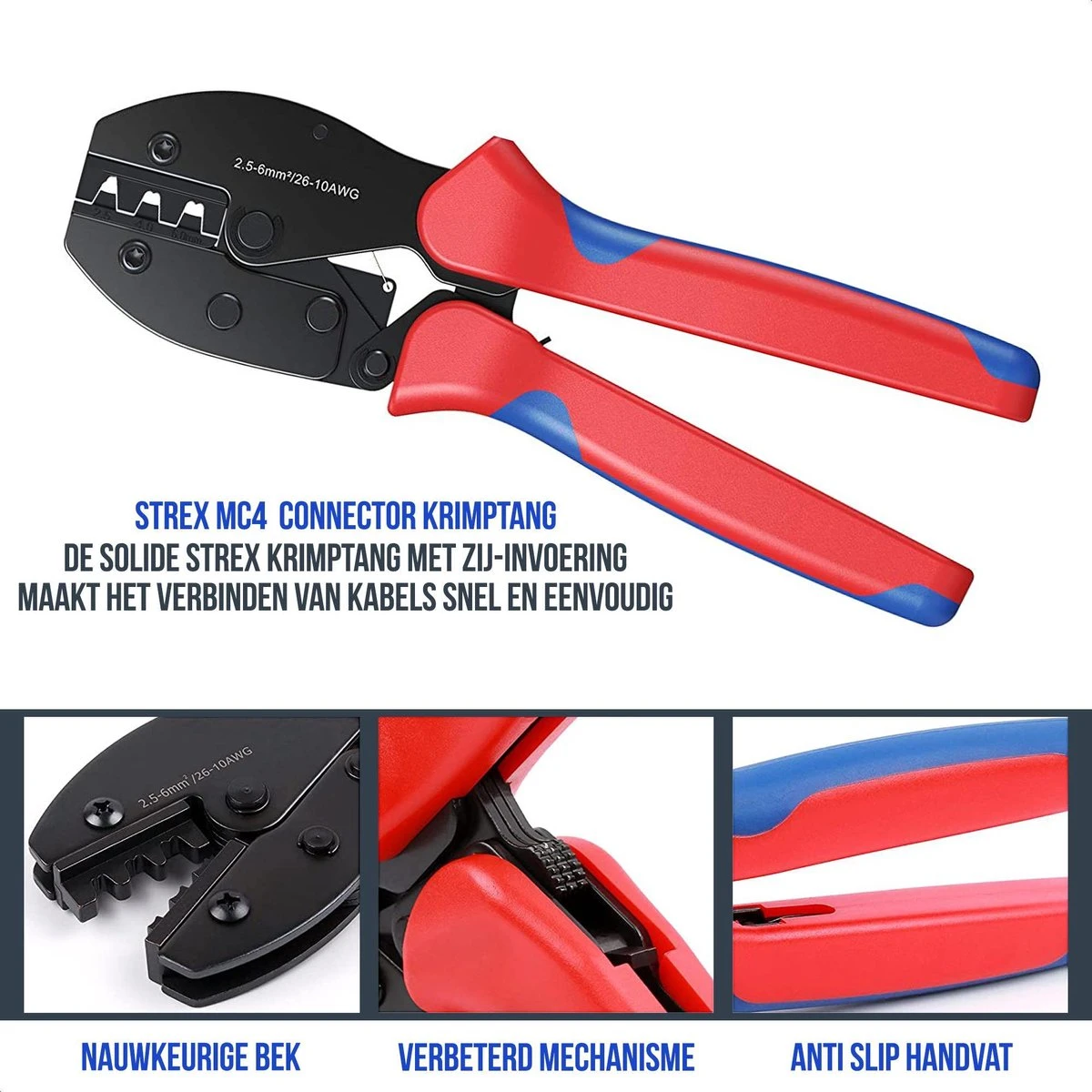 MC4 Connector Krimptang | Zonnepanelen - Solar Panel - Solar Kabel | 2.5-4-6mm2 2 MC4 Connector Krimptang | Zonnepanelen - Solar Panel - Solar Kabel | 2.5-4-6mm2 - Afbeelding 2
