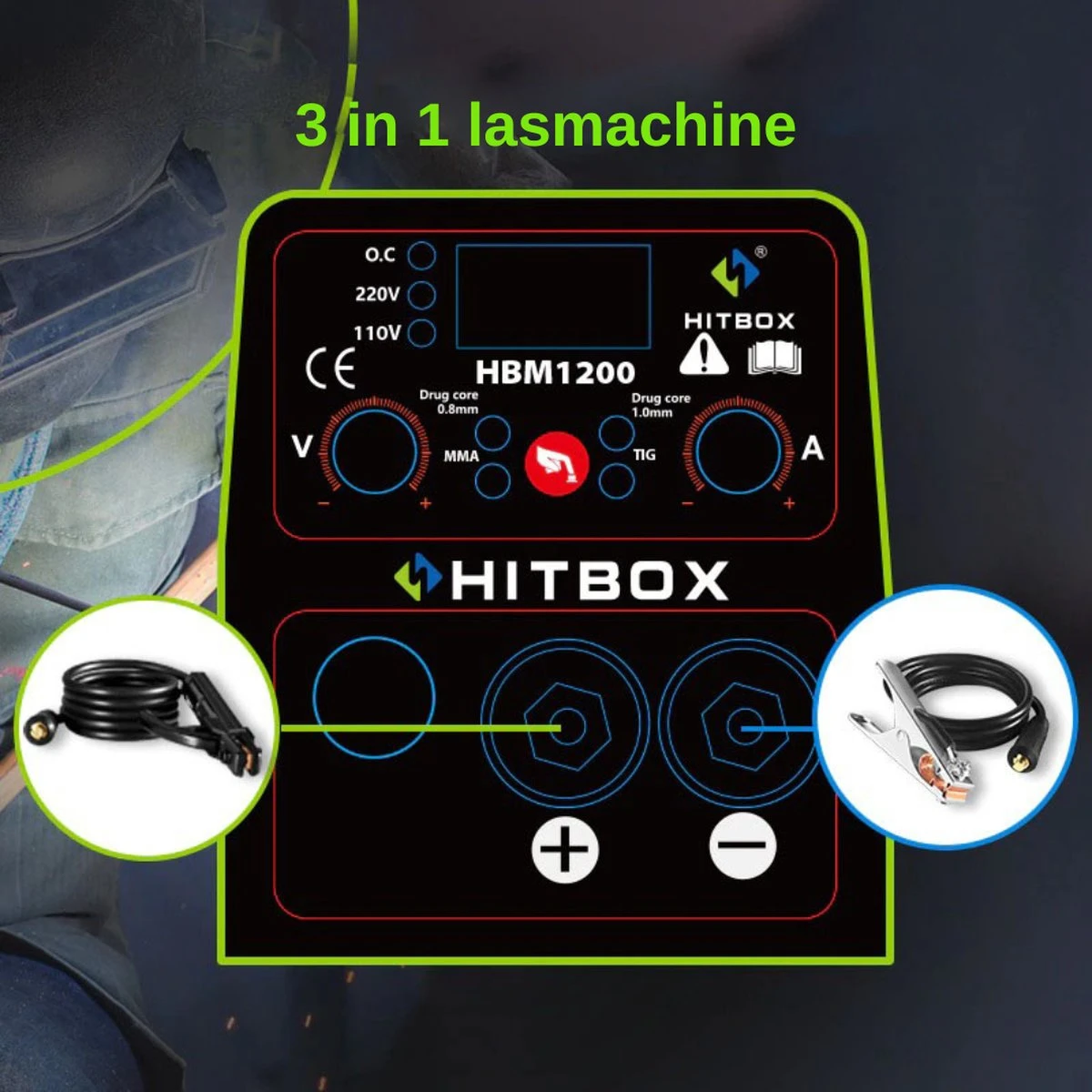 Lasmachine - Elektroden Lasser (MMA) - TIG Lasser - Semi - Automatisch 110V 220V DIY Apparaat - Inclusief Laskap - Doe Het Zelf Voor Beginners - Oranje 3 Lasmachine - Elektroden Lasser (MMA) - TIG Lasser - Semi - Automatisch 110V 220V DIY Apparaat - Inclusief Laskap - Doe Het Zelf Voor Beginners - Oranje - Afbeelding 3