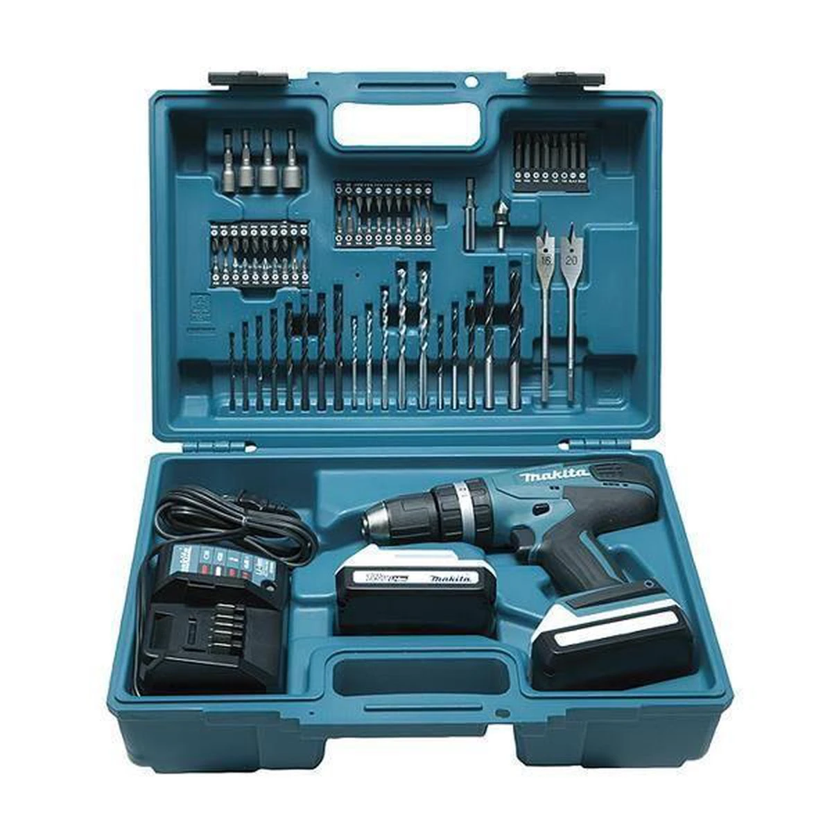 Makita HP457DWE10 Klopboor-/Schroefmachine -18 V - Met 74-Delige Accesoireset 6 Makita HP457DWE10 Klopboor-/Schroefmachine -18 V - Met 74-Delige Accesoireset - Afbeelding 6