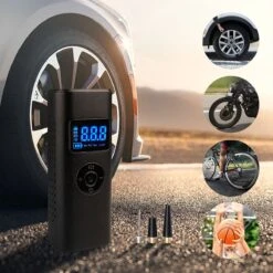 Auto Luchtcompressor, 150PSI Elektrische Draagbare Luchtpomp Mini Handheld Batterij Band Inflator 6000mAh Power Bank LED Noodverlichting Voor Auto Motor Fiets Bal -Makita || Merkloos || Stanley Verkoopwinkel 1200x1200 1386