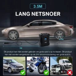 TRANSNECT Compressor Bandenpomp – Luchtcompressor – Elektrische 12V - 30 L/Min – 100psi - Draagbaar - Voor Auto, Fiets, Motorfiets -Makita || Merkloos || Stanley Verkoopwinkel 1200x1200 1398