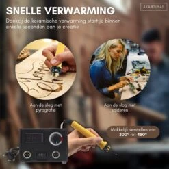 Akamduman Houtbrander Set Voor Pyrografie - 23 Opzetstukken + 2 Soldeerbouten, Inclusief Tas En Temperatuur Instelbaar -Makita || Merkloos || Stanley Verkoopwinkel 1200x1200 1421