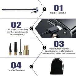 MEVON - Multifunctionele Compressor - Fietspomp - Elektrische Draagbare Bandenpomp - Luchtcompressor - 8000mAh Accu -Makita || Merkloos || Stanley Verkoopwinkel 1200x1200 1452