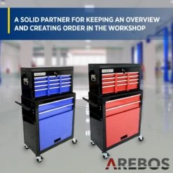 AREBOS - Werkplaatskar - Gereedschapskast - Gereedschapskist - 9 Vakken -Makita || Merkloos || Stanley Verkoopwinkel 1200x1200 150