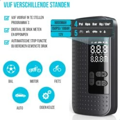 Westhome Luchtcompressor Bandenpomp - Elektrische Fietspomp- 5-in-1 - Zwart 15 Westhome Luchtcompressor Bandenpomp - Elektrische Fietspomp- 5-in-1 - Zwart -Makita || Merkloos || Stanley Verkoopwinkel 1200x1200 1571