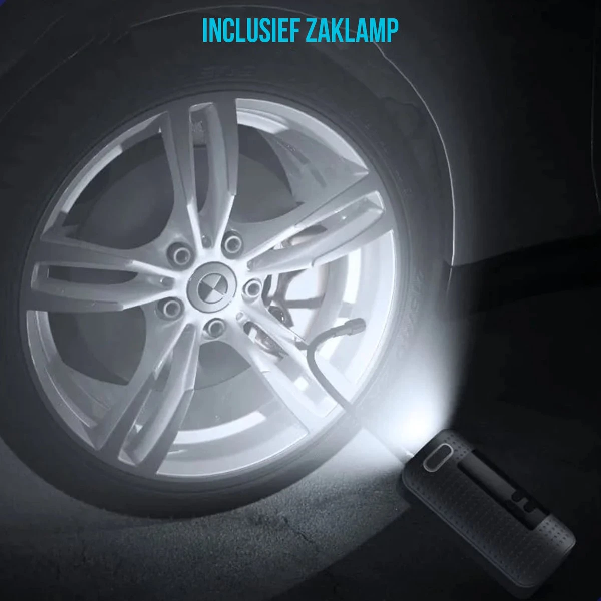 Westhome Luchtcompressor Bandenpomp - Elektrische Fietspomp- 5-in-1 - Zwart 6 Westhome Luchtcompressor Bandenpomp - Elektrische Fietspomp- 5-in-1 - Zwart - Afbeelding 6