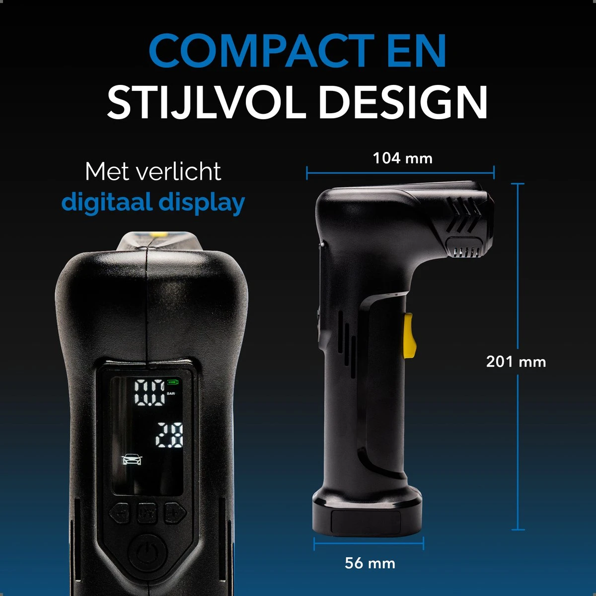 Donrox Ride A922 Draagbare Compressor Bandenpomp - 12V Luchtcompressor Oplaadbaar - Fiets Tot Camper - Elektrische Fietspomp 6 Donrox Ride A922 Draagbare Compressor Bandenpomp - 12V Luchtcompressor Oplaadbaar - Fiets Tot Camper - Elektrische Fietspomp - Afbeelding 6