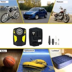 Olvy Elektrische Bandenpomp - Luchtcompressor 12V - Compressor Bandenpomp - Fiets/Auto/Motor/Bal/Luchtbed - Met 4 Opzet Stukken -Makita || Merkloos || Stanley Verkoopwinkel 1200x1200 1633