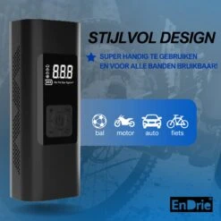 EnDrie® Luchtcompressor - Ballen Pomp – Elektrische Pomp – Pomp Voor Auto, Luchtbed , Fietsband , Autoband En Bal – Compressor Set – Kleine Compressor – Banden Pomp – Ingebouwde Powerbank En Zaklamp - Draagbare Luchtcompressor - 6000mAh -Makita || Merkloos || Stanley Verkoopwinkel 1200x1200 1636