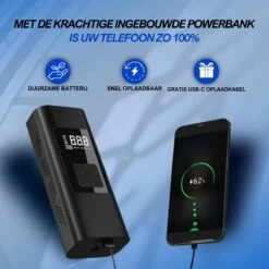 EnDrie® Luchtcompressor - Ballen Pomp – Elektrische Pomp – Pomp Voor Auto, Luchtbed , Fietsband , Autoband En Bal – Compressor Set – Kleine Compressor – Banden Pomp – Ingebouwde Powerbank En Zaklamp - Draagbare Luchtcompressor - 6000mAh -Makita || Merkloos || Stanley Verkoopwinkel 1200x1200 1641