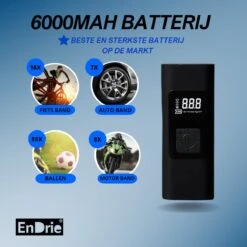 EnDrie® Luchtcompressor - Ballen Pomp – Elektrische Pomp – Pomp Voor Auto, Luchtbed , Fietsband , Autoband En Bal – Compressor Set – Kleine Compressor – Banden Pomp – Ingebouwde Powerbank En Zaklamp - Draagbare Luchtcompressor - 6000mAh -Makita || Merkloos || Stanley Verkoopwinkel 1200x1200 1642