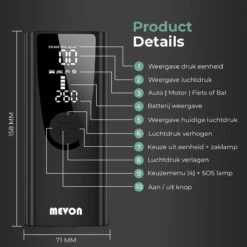MEVON - Multifunctionele Compressor - Fietspomp - Elektrische Draagbare Bandenpomp - Luchtcompressor - 6000mAh Accu 12 MEVON - Multifunctionele Compressor - Fietspomp - Elektrische Draagbare Bandenpomp - Luchtcompressor - 6000mAh Accu -Makita || Merkloos || Stanley Verkoopwinkel 1200x1200 1675
