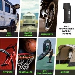 Coolado TPump XL | Draagbare Multifunctionele Mini Compressor | Alle Banden | Ook Voor Luchttenten | Kites En Wing Foils | Elektrische Draadloze Bandenpomp Pompt Fietsband In 12 Seconden | Powerbank. -Makita || Merkloos || Stanley Verkoopwinkel 1200x1200 1685