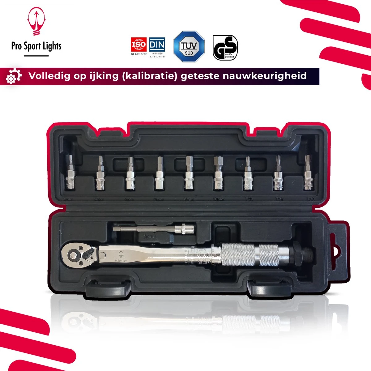 Pro Sport Lights Momentsleutel Set 1/4 Fietsgereedschap - Draaimomentsleutel 2/24Nm Fiets 5 Pro Sport Lights Momentsleutel Set 1/4 Fietsgereedschap - Draaimomentsleutel 2/24Nm Fiets - Afbeelding 5