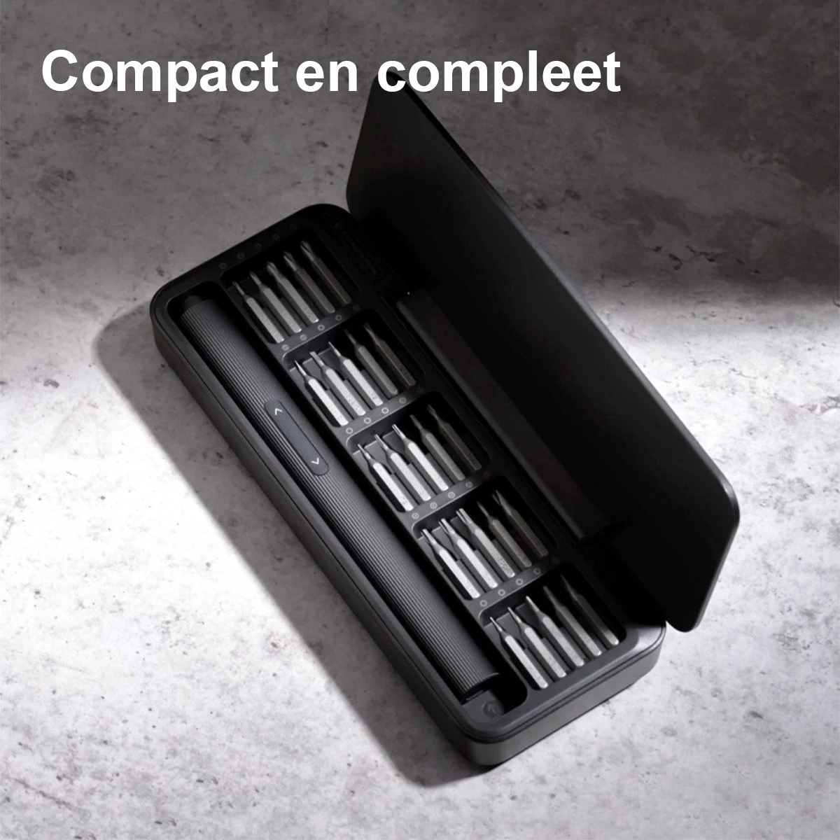 Hoto - Precisie Elektrische Schroevendraaier Set + Magnetische Mat – 25 Bits Hoge Kwaliteit - USB-C Oplaadbaar – Voor Professionele Reparatie - Zwart 8 Hoto - Precisie Elektrische Schroevendraaier Set + Magnetische Mat – 25 Bits Hoge Kwaliteit - USB-C Oplaadbaar – Voor Professionele Reparatie - Zwart - Afbeelding 8