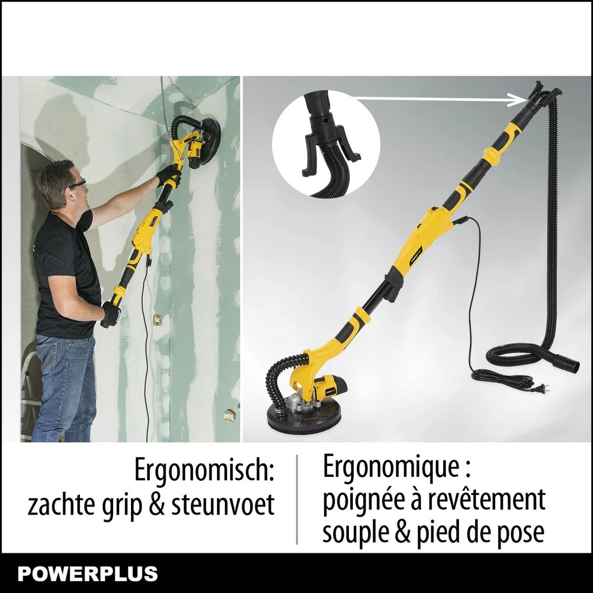 Powerplus POWX04761 Telescopische Langnekschuurmachine - 710W - Ø225mm - Incl. 6x Schuurpapier - Voor Plafond En Muur 6 Powerplus POWX04761 Telescopische Langnekschuurmachine - 710W - Ø225mm - Incl. 6x Schuurpapier - Voor Plafond En Muur - Afbeelding 6