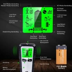 Apeiron Digitale Leidingzoeker - 5 In 1 Detector Voor Muren - Hout, Metaal, Leidingen, Bedrading - Zwart/Zilver - Inclusief Batterij 14 Apeiron Digitale Leidingzoeker - 5 In 1 Detector Voor Muren - Hout, Metaal, Leidingen, Bedrading - Zwart/Zilver - Inclusief Batterij -Makita || Merkloos || Stanley Verkoopwinkel 1200x1200 186