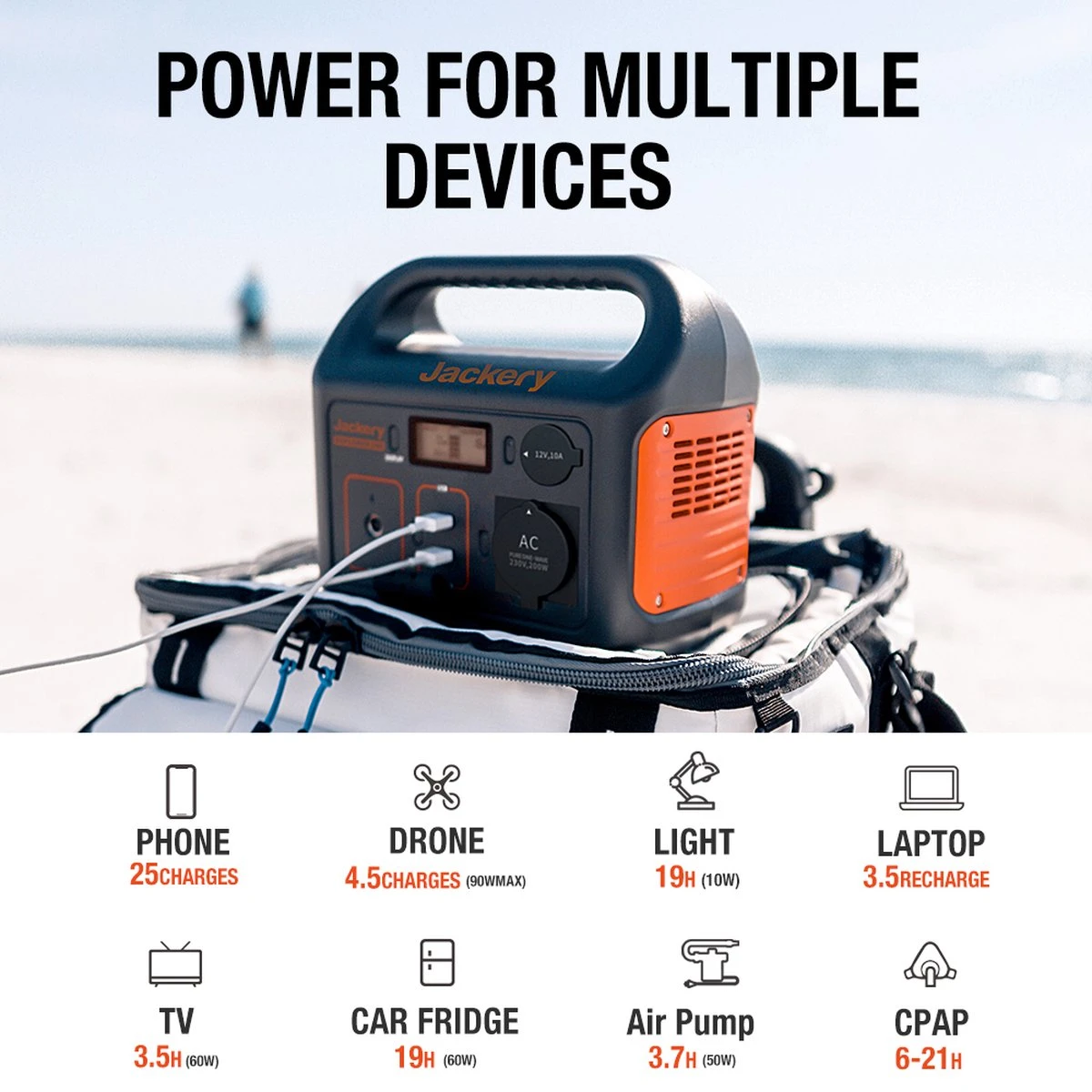 Jackery Explorer 240 - Draagbare Powerstation - Elektrische Gereedschapsaccu - 230V Power Station Generator 6 Jackery Explorer 240 - Draagbare Powerstation - Elektrische Gereedschapsaccu - 230V Power Station Generator - Afbeelding 6