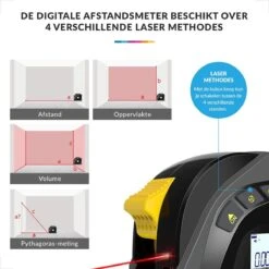 YONO Laser Afstandsmeter - 40 Meter + 5 M Rolmaat 2in1 – Digitaal – Zwart En Geel -Makita || Merkloos || Stanley Verkoopwinkel 1200x1200 189