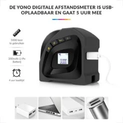 YONO Laser Afstandsmeter - 40 Meter + 5 M Rolmaat 2in1 – Digitaal – Zwart En Geel -Makita || Merkloos || Stanley Verkoopwinkel 1200x1200 190