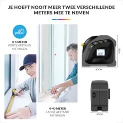YONO Laser Afstandsmeter - 40 Meter + 5 M Rolmaat 2in1 – Digitaal – Zwart En Geel -Makita || Merkloos || Stanley Verkoopwinkel 1200x1200 193