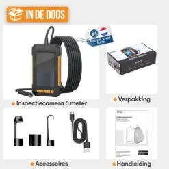 Strex Inspectiecamera Met Scherm 5M - 1080P HD - 4.3 Inch LCD Scherm - IP67 Waterdicht - LED Verlichting - Endoscoop - Inspectie Camera -Makita || Merkloos || Stanley Verkoopwinkel 1200x1200 21