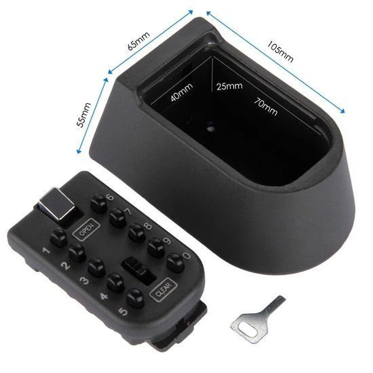 VINZ Torv Sleutelkluis / Sleutelkast Met Code / Sleutelkluisje Voor Buiten En Binnen Met Cijfercombinatie 3 VINZ Torv Sleutelkluis / Sleutelkast Met Code / Sleutelkluisje Voor Buiten En Binnen Met Cijfercombinatie - Afbeelding 3