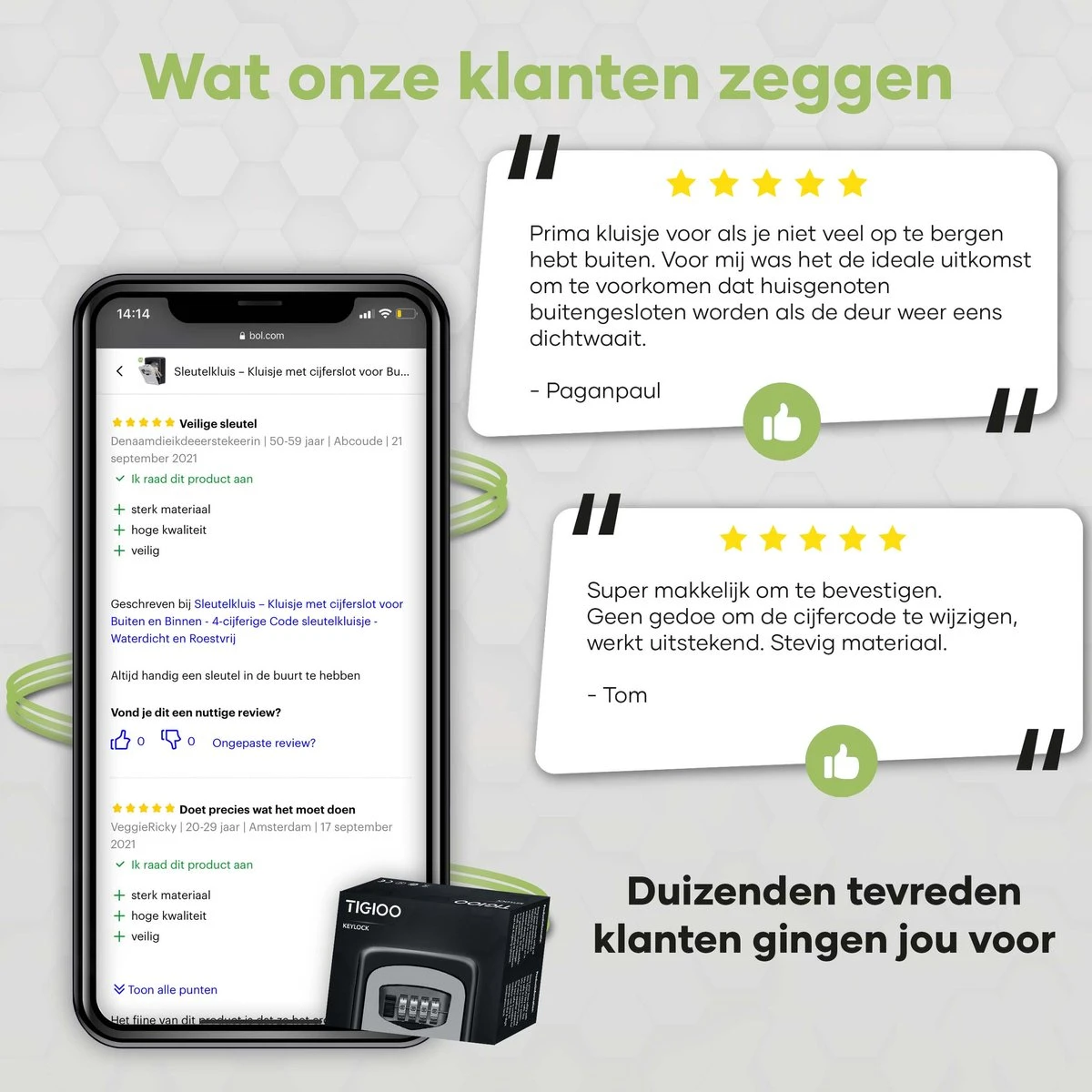 TIGIOO Sleutelkluis – Kluisje Met Cijferslot Voor Buiten En Binnen - 4-cijferige Code Sleutelkluisje -Waterdicht En Roestvrij 4 TIGIOO Sleutelkluis – Kluisje Met Cijferslot Voor Buiten En Binnen - 4-cijferige Code Sleutelkluisje -Waterdicht En Roestvrij - Afbeelding 4