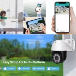 PuroTech Beveiligingscamera PRO - Wifi Smart Waterproof IP66 - Draaibaar En Kantelbaar - Voor Binnen & Buiten - Full HD 5MP - Dome IP Camera - Nachtzicht - Draadloos Internet - Met Recorder -Makita || Merkloos || Stanley Verkoopwinkel 1200x1200 2219