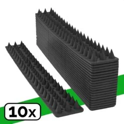 VerminBuster Anti Klim Strip 10-pack - 5 Meter - Voor Muren En Hekwerk - Vogelpinnen - Duivenpinnen - Kattenverjager