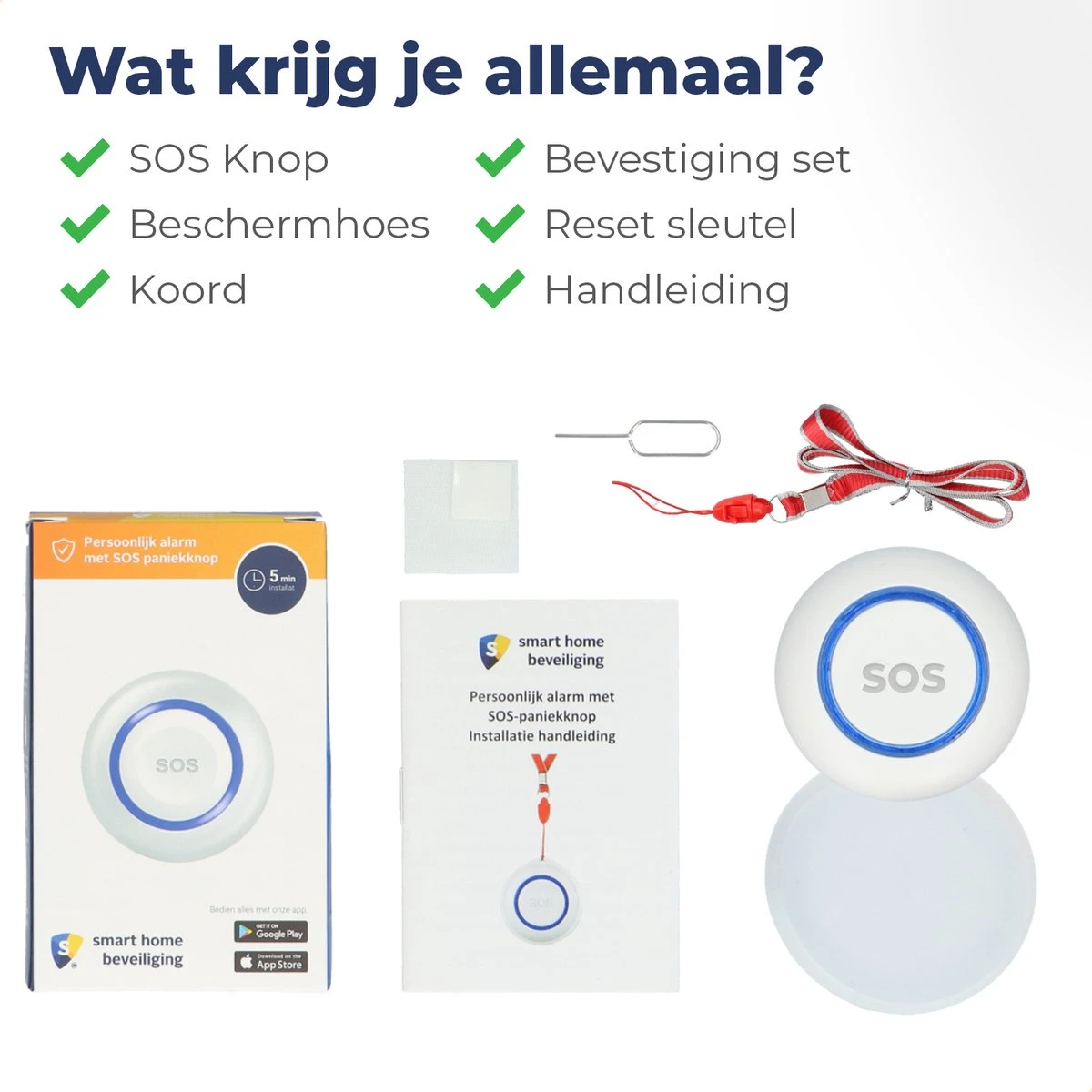 Persoonlijk Alarm Met SOS Paniekknop - Senioren Alarm - Alarmknop / Noodknop - Melding Op Afstand - Smart Home Beveiliging 7 Persoonlijk Alarm Met SOS Paniekknop - Senioren Alarm - Alarmknop / Noodknop - Melding Op Afstand - Smart Home Beveiliging - Afbeelding 7