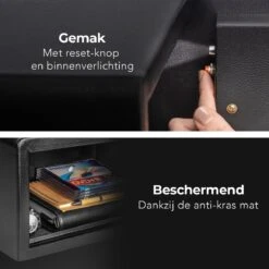 LifeGoods Elektronische Kluis - Cijferslot - Sleutel - Muurbevestiging - 4,3cm Deur - 130dB Alarm - 8L - 31x20x20cm - 4,5KG - Staal - Zwart -Makita || Merkloos || Stanley Verkoopwinkel 1200x1200 2309