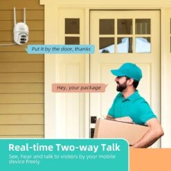 HeimVision Protect D1, Dome Camera - 2x2MP Ultra HD Dual Lens, Pan/Tilt/12X Zoom, 360° View, Wi-Fi Wireless Camera With Floodlights, Color Nachtzicht, 2-Way Audio, Motion Detection, Weatherproof -Makita || Merkloos || Stanley Verkoopwinkel 1200x1200 2324