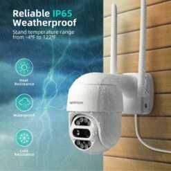 HeimVision Protect D1, Dome Camera - 2x2MP Ultra HD Dual Lens, Pan/Tilt/12X Zoom, 360° View, Wi-Fi Wireless Camera With Floodlights, Color Nachtzicht, 2-Way Audio, Motion Detection, Weatherproof -Makita || Merkloos || Stanley Verkoopwinkel 1200x1200 2325