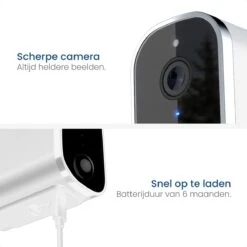 Gologi Draadloze Camera Op Accu - Beveiligingscamera - Met Nachtzicht - WiFi Camera - Security Camera - Oplaadbaar - Nederlandstalige App - 32GB SD-kaart - Wit -Makita || Merkloos || Stanley Verkoopwinkel 1200x1200 2336