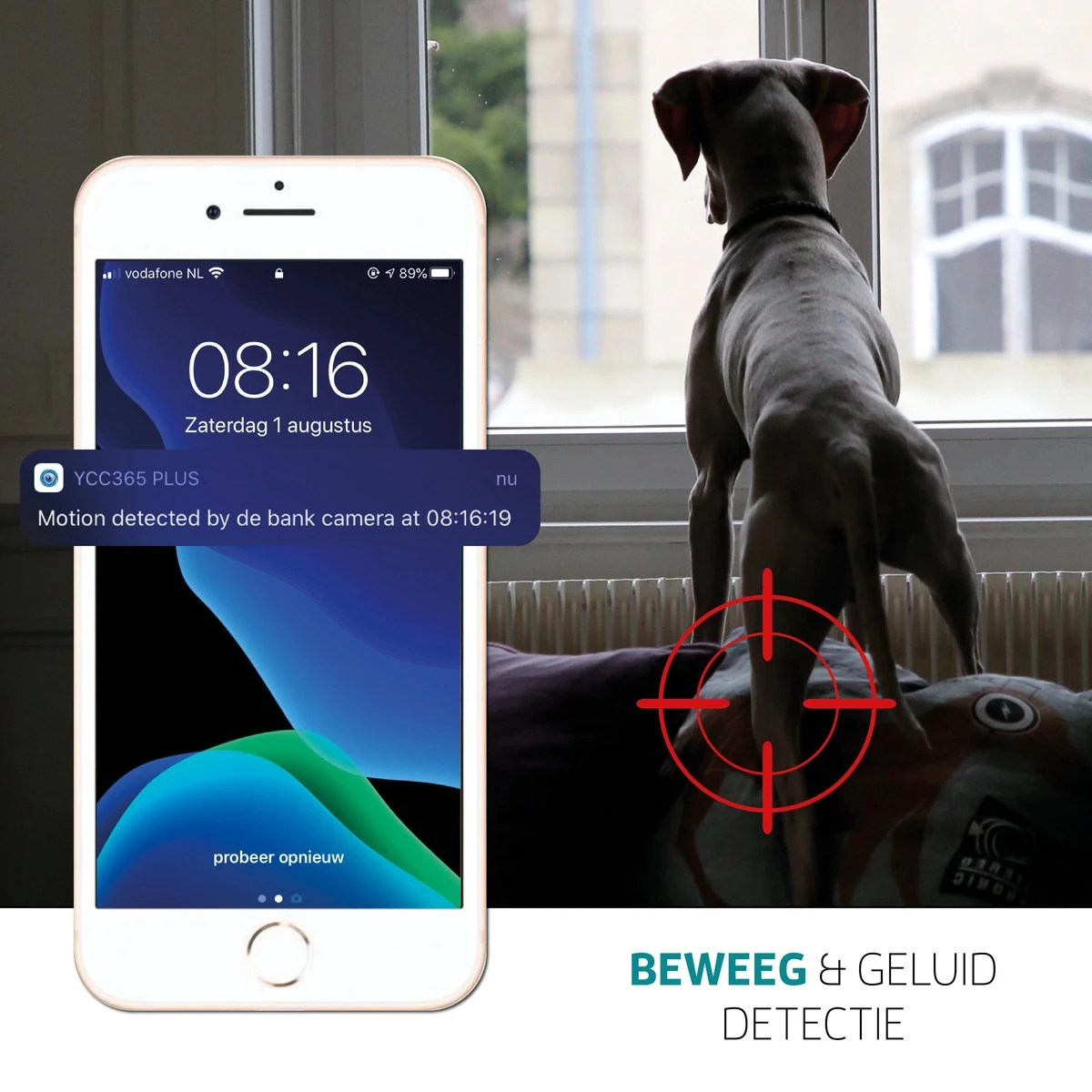 Beveiligingscamera - Huisdiercamera - WiFi - Beweeg En Geluidsdetectie - Werkt Met App - Zwart 4 Beveiligingscamera - Huisdiercamera - WiFi - Beweeg En Geluidsdetectie - Werkt Met App - Zwart - Afbeelding 4