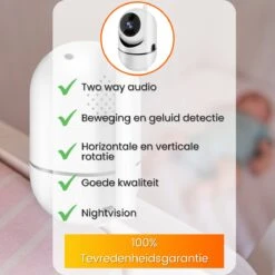 Beveiligingscamera - IP Huisdiercamera Zwart - 2-Weg Audio - Beweeg En Geluidsdetectie - Nachtvisie - Bekabeld - Draadloos Internet - Hondencamera - Opslag In Cloud Of App -Makita || Merkloos || Stanley Verkoopwinkel 1200x1200 2417