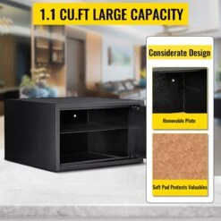 Vevor Kluis Brandwerend - Elektronisch - Cijferslot - Sleutel - Muurbevestiging - 31L - 46x41x27 Cm - 10KG - Staal - Zwart -Makita || Merkloos || Stanley Verkoopwinkel 1200x1200 2522